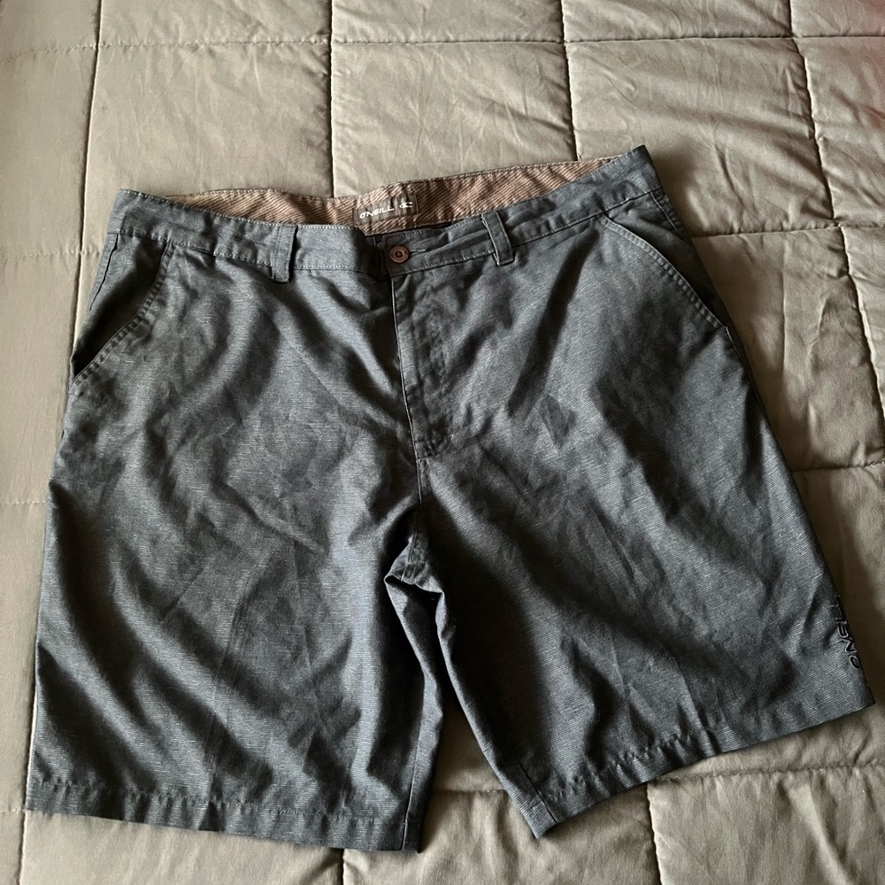 O'Neill Men's Charcoal Flat Front Shorts